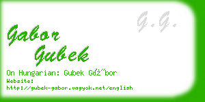 gabor gubek business card